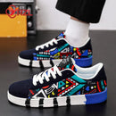 TENIS YRZL esportivo masculino de lona estilo geométrico com cadarço - Shopmix