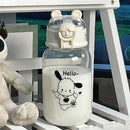 Copo de água transparente Anime Hello Kitty Pochacco 600ml - Shopmix