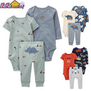 conjuntos de roupas 100% algodão 3 pçs estanpado - Shopmix