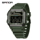 RELÓGIO SANDA 6196 Esporte Clássico Eletrônico Night Glow À Prova D 'Água - Shopmix