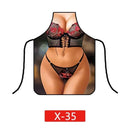 Sexy Creative Funny Waterproof Baking Aprons for Men Women Barbecue Party Hotel Friends Lovers Interest Decorative Apron - Shopmix