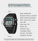 RELÓGIO SANDA 6196 Esporte Clássico Eletrônico Night Glow À Prova D 'Água - Shopmix