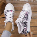 Sapatos de lona floral feminino - Shopmix