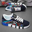 TENIS YRZL esportivo masculino de lona estilo geométrico com cadarço - Shopmix