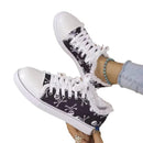 Sapatos de lona floral feminino - Shopmix