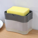 Dispenser de Detergente 2 em 1 com Suporte – Organize Sua Pia e Economize Detergente! - Shopmix