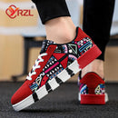 TENIS YRZL esportivo masculino de lona estilo geométrico com cadarço - Shopmix