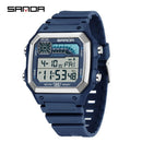 RELÓGIO SANDA 6196 Esporte Clássico Eletrônico Night Glow À Prova D 'Água - Shopmix