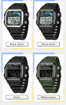 RELÓGIO SANDA 6196 Esporte Clássico Eletrônico Night Glow À Prova D 'Água - Shopmix