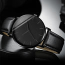 relógios masculinos elegante + pulseira de couro - Shopmix