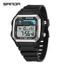 RELÓGIO SANDA 6196 Esporte Clássico Eletrônico Night Glow À Prova D 'Água - Shopmix
