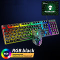 Kit teclado e mouse led dinâmico luminoso - Shopmix