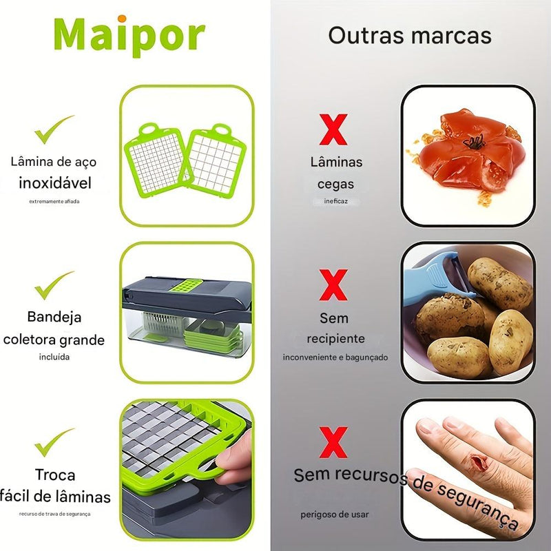 Cortador e Triturador Multifuncional 8 em 1,