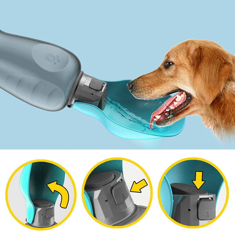 Garrafa de água para cães portátil, dobrável ,800 ml