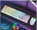 Kit teclado e mouse led dinâmico luminoso - Shopmix