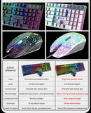 Kit teclado e mouse led dinâmico luminoso - Shopmix
