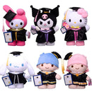 Sanrio Anime Plush 35cm Cinnamoroll My Melody Kuromi Hello Kitty Graduation Plushie Doll Kawaii Soft Stuffed Graduation Gifts - Shopmix