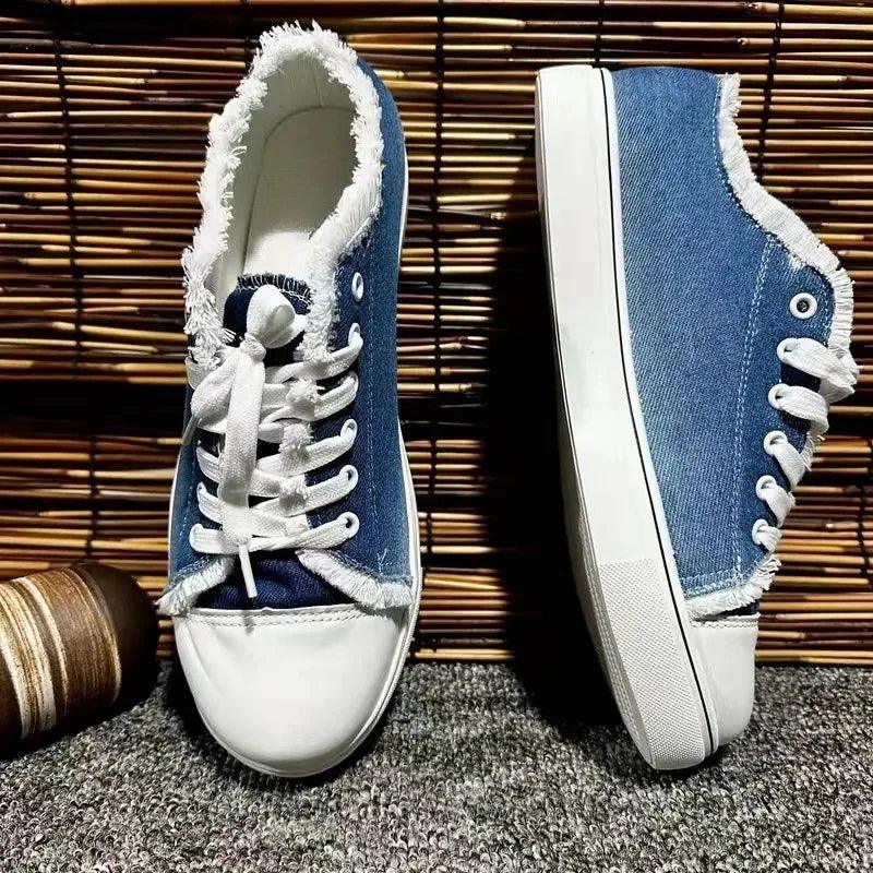 Sapatos de lona floral feminino - Shopmix