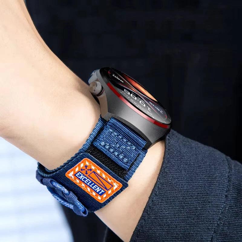 Pulseira de tecelagem de nylon de 22mm para Huawei Watch GT 5 Pro 46mm Pulseira esportiva para Huawei Watch 3/4 Pro GT5 GT4 GT3 GT2 - Shopmix