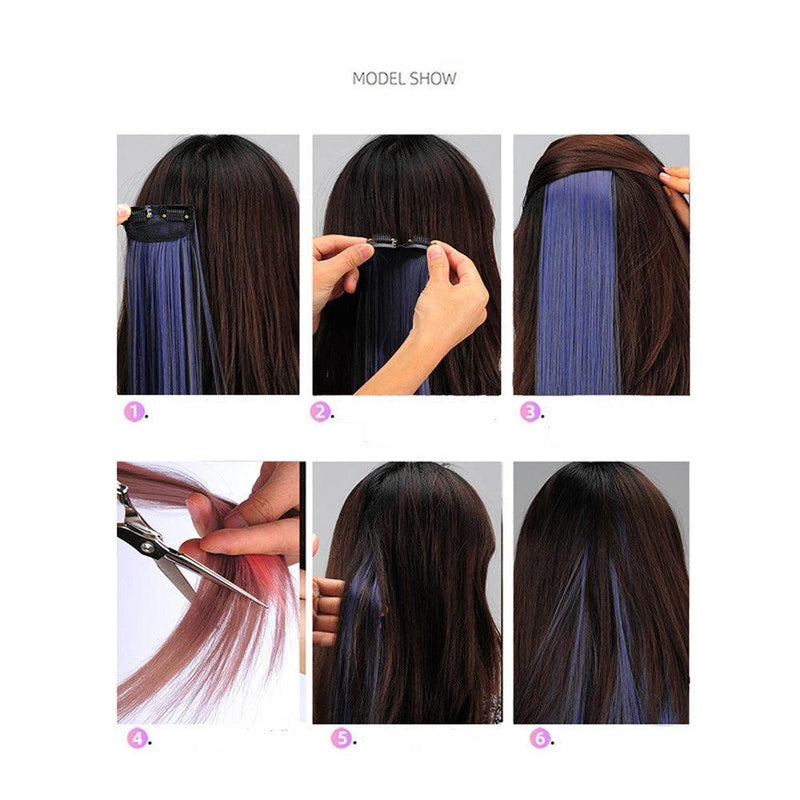 Extensão de cabelo sintético colorido - Shopmix
