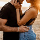 Vnox Custom Valentines Day Gift Jewelry for Couples, Love Promise Bracelets for Women Men, Heart Charm Figaro Chain Bracelets - Shopmix