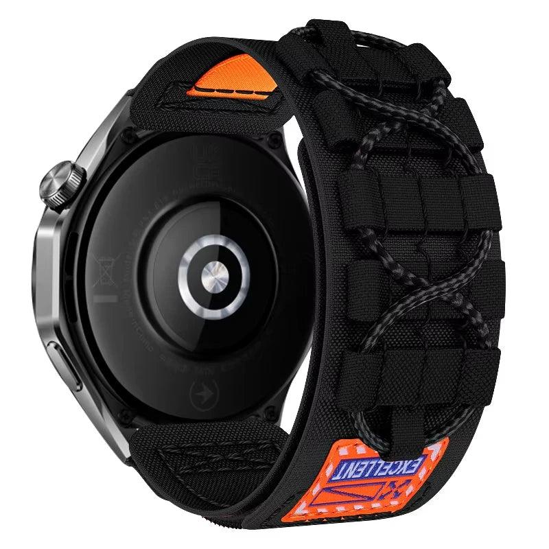 Pulseira de tecelagem de nylon de 22mm para Huawei Watch GT 5 Pro 46mm Pulseira esportiva para Huawei Watch 3/4 Pro GT5 GT4 GT3 GT2 - Shopmix