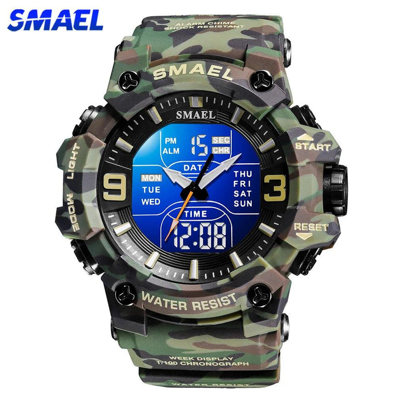 RELÓGIO SMAEL MILITAR,CAMUFLADO RESISTENTE - Shopmix
