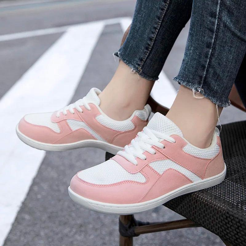 Sapatos de Biqueira Larga feminino Minimalista Respirável Confortável - Shopmix