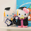 Sanrio Anime Plush 35cm Cinnamoroll My Melody Kuromi Hello Kitty Graduation Plushie Doll Kawaii Soft Stuffed Graduation Gifts - Shopmix