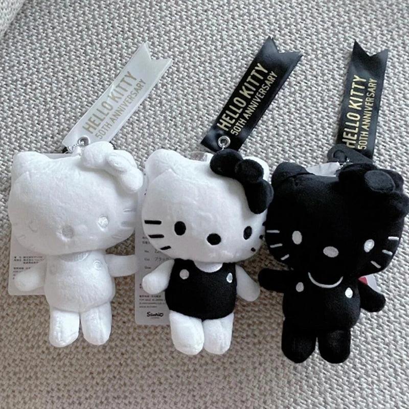 15cm 50th Anniversary Sanrio Hello Kitty Plush Pendant Keychain Dolls Bag Accessor Toy Cute Backpack Decoration Kids Birthday - Shopmix