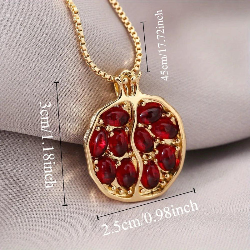 1PC Fashionable and Creative Pomegranate Seed Necklace Women's Necklace Jewelry, Perfect Jewelry Gift for Lovers and Friends - Shopmix