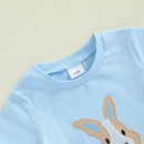 Lioraitiin 0-3 anos bebê menino roupa de páscoa coelhinho/ manga curta + short - Shopmix