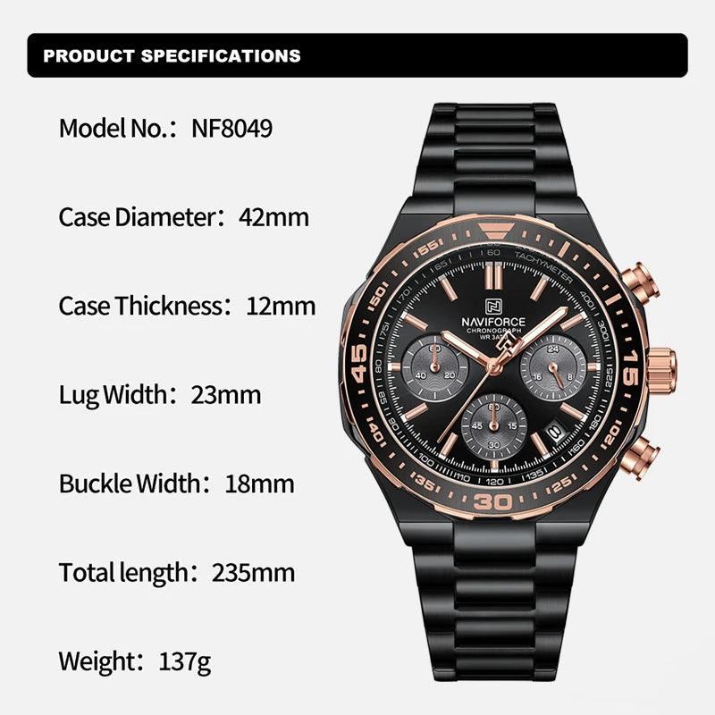 Relógio Naviforce Multifncional casual elegante - Shopmix