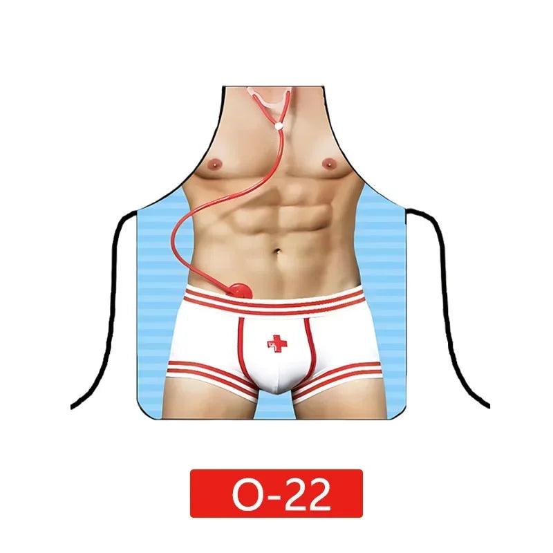 Sexy Creative Funny Waterproof Baking Aprons for Men Women Barbecue Party Hotel Friends Lovers Interest Decorative Apron - Shopmix