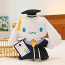 Sanrio Anime Plush 35cm Cinnamoroll My Melody Kuromi Hello Kitty Graduation Plushie Doll Kawaii Soft Stuffed Graduation Gifts - Shopmix