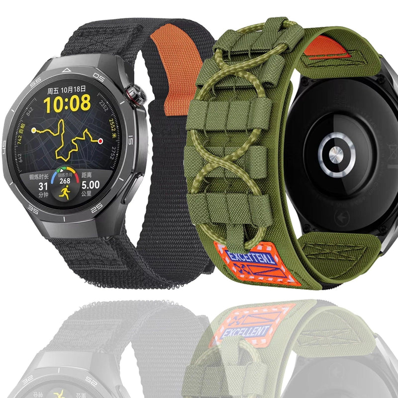 Pulseira de tecelagem de nylon de 22mm para Huawei Watch GT 5 Pro 46mm Pulseira esportiva para Huawei Watch 3/4 Pro GT5 GT4 GT3 GT2 - Shopmix