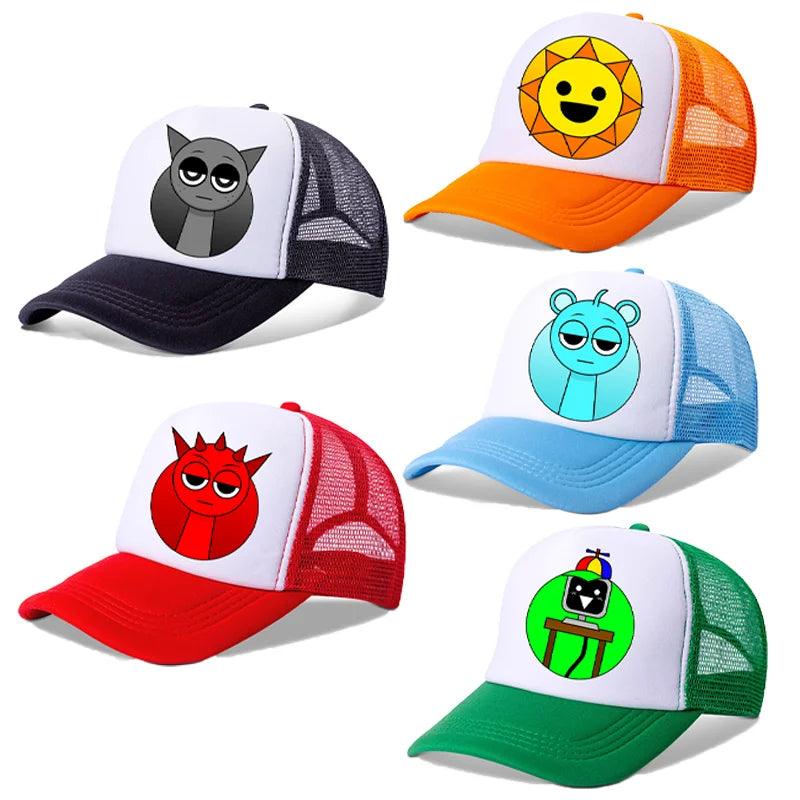 Sprunki Baseball Cap Boy Adjustable Hat Men Women Accessories Summer Sunshade Caps Decoration Incredibox Hip Hop Trucker Hats - Shopmix