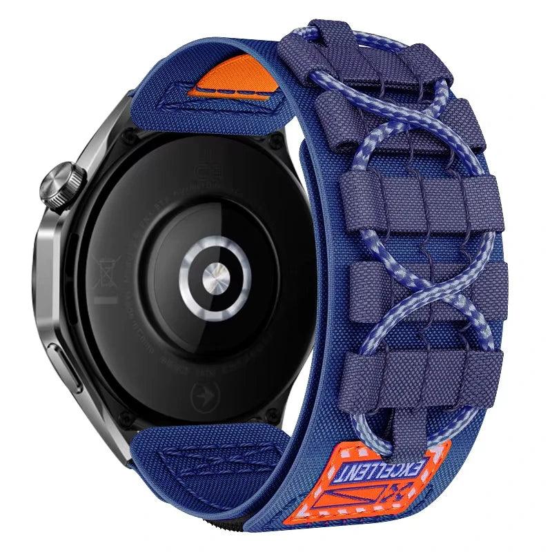 Pulseira de tecelagem de nylon de 22mm para Huawei Watch GT 5 Pro 46mm Pulseira esportiva para Huawei Watch 3/4 Pro GT5 GT4 GT3 GT2 - Shopmix