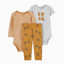 conjuntos de roupas 100% algodão 3 pçs estanpado - Shopmix