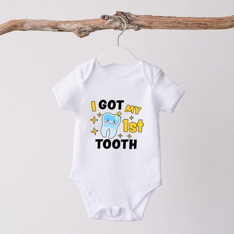 Macacão First Tooth infantil, - Shopmix