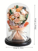 Forever Preserved Real Rose in Glass Dome Women Valentines Day Gifts Eternal Flower for Mother's Day Anniversary Birthday - Shopmix