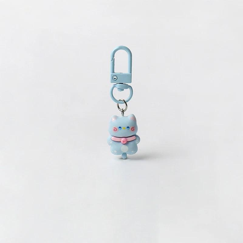 Chaveiro de gato preto retalhos, casal aço inoxidável. - Shopmix