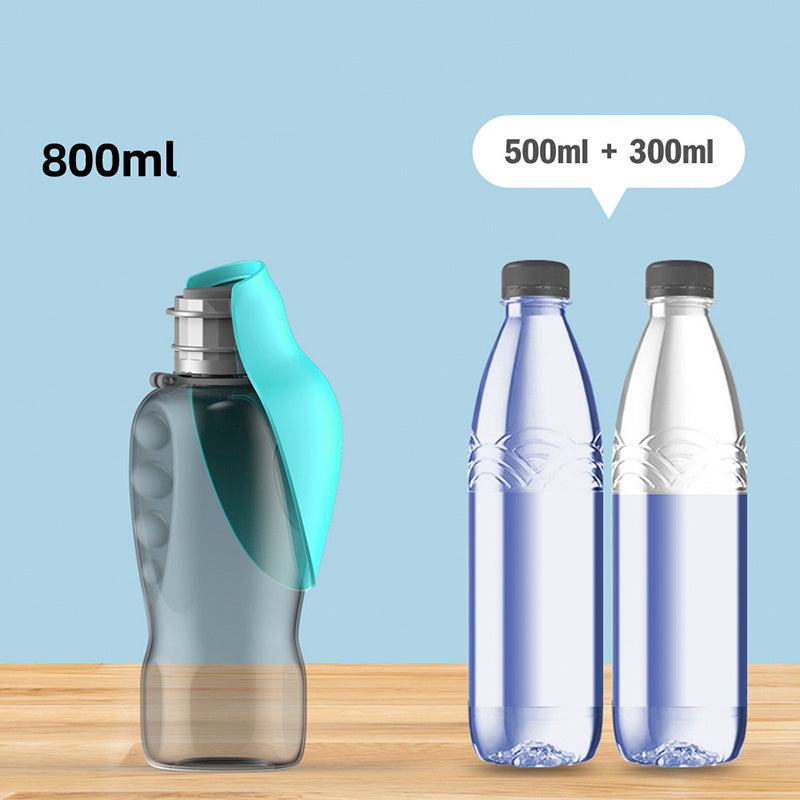 Garrafa de água para cães portátil, dobrável ,800 ml