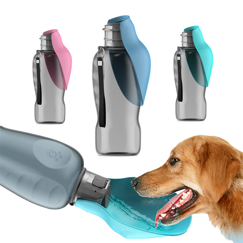 Garrafa de água para cães portátil, dobrável ,800 ml